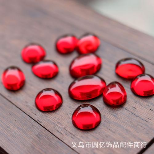 琉璃玻璃大紅色戒面 廠家直供，點(diǎn)亮DIY服裝輔料與手工發(fā)飾之美